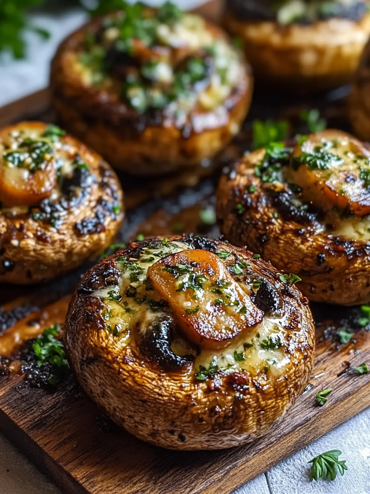 Gefüllte Champignons vom Grill: Cremig, köstlich und einfach! 2 Gefüllte Champignons vom Grill
