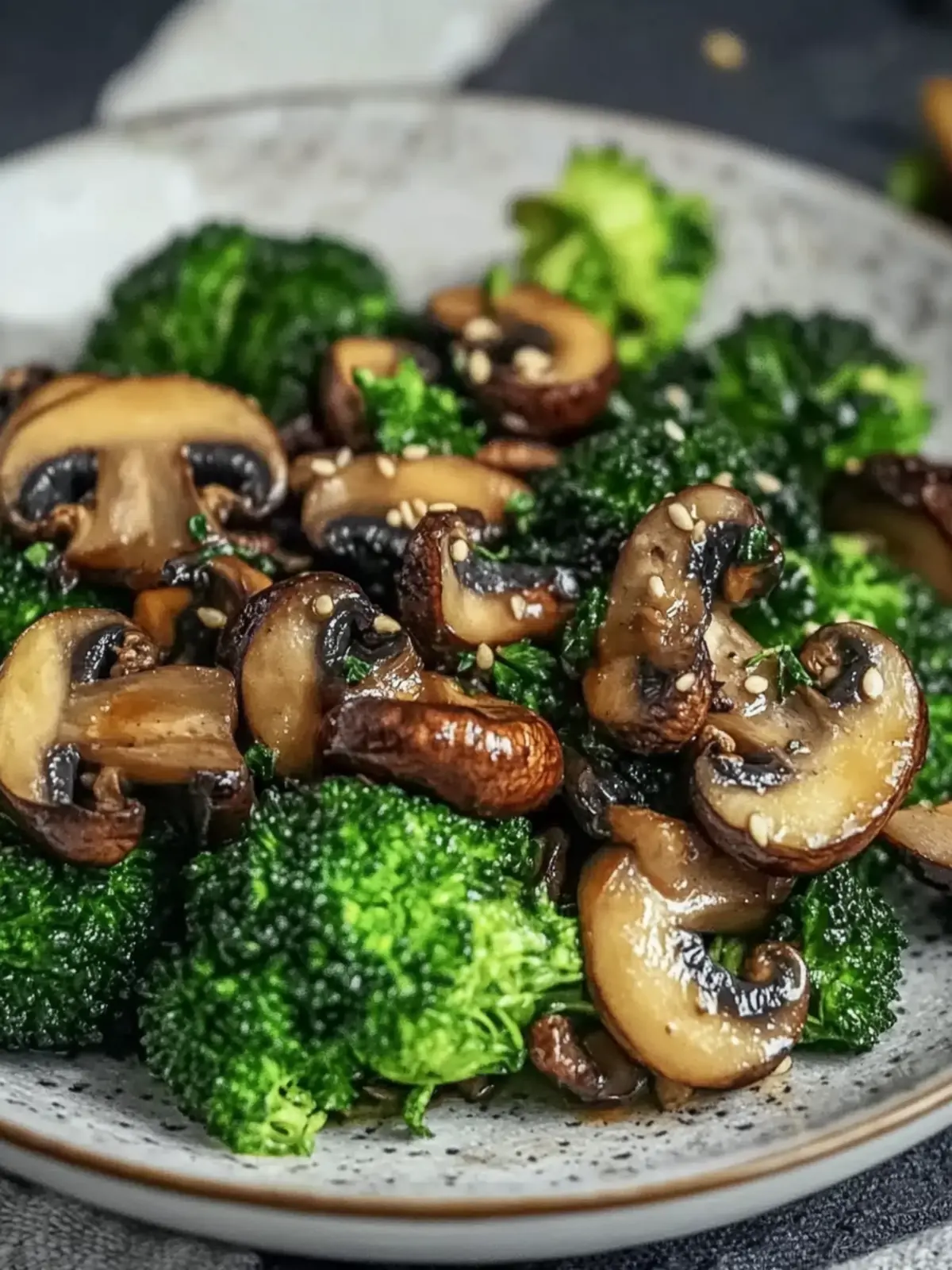 Air Fryer Brokkoli mit Champignons – Gesund und Schnell Genießen 2 Air Fryer Brokkoli mit Champignons