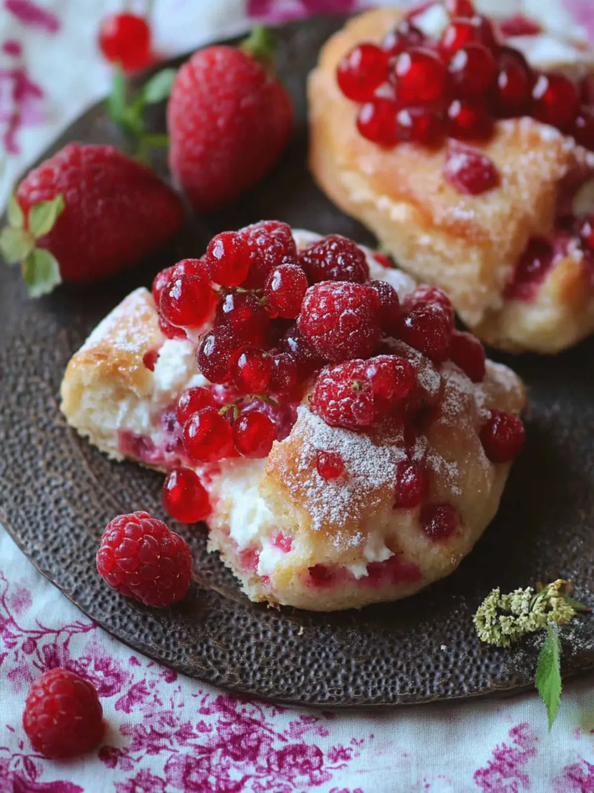Schnelle Johannisbeeren-Quark-Brötchen für frische Genussmomente 3 Johannisbeeren-Quark-Brötchen