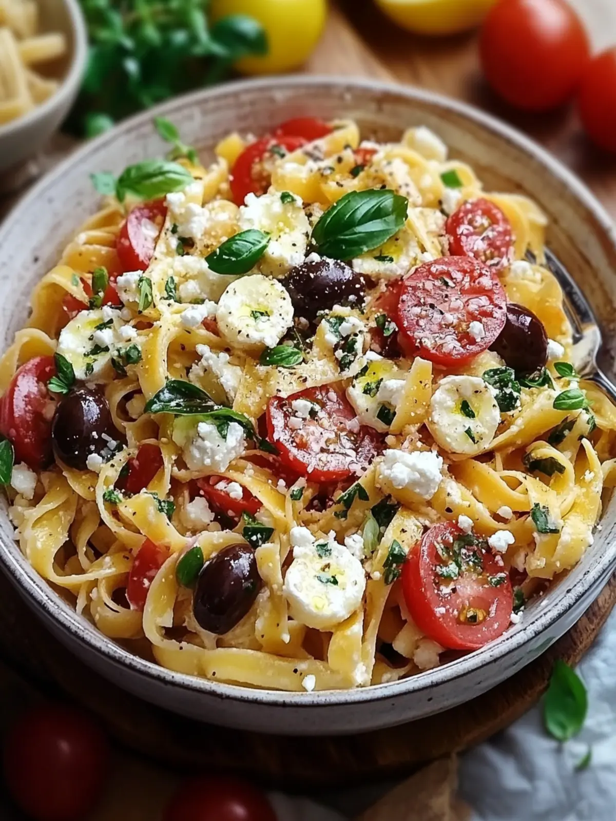 Unwiderstehlicher mediterraner Nudelsalat mit Feta und Gemüse 5 Unwiderstehlicher mediterraner Nudelsalat