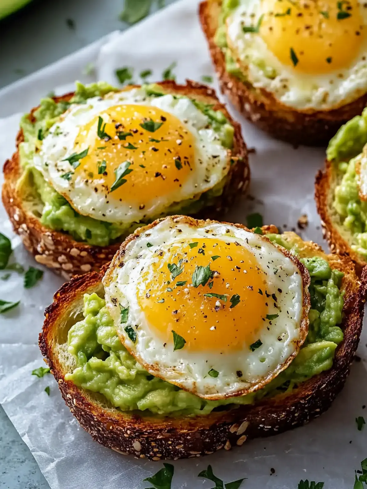 Knusprige Avocado-Ei-Toast und Hashbrown-Tassen für den Kickstart 3 Avocado-Ei-Toast und Hashbrown-Tassen
