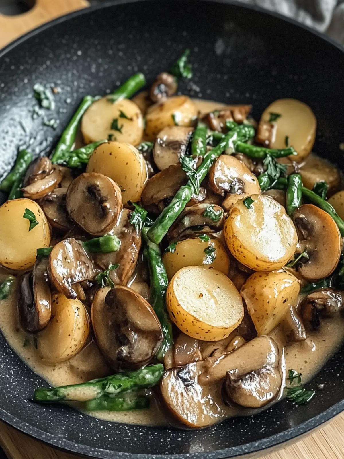 Kartoffel-Pilz-Pfanne mit Bohnen schnell zubereiten und genießen 5 Kartoffel-Pilz-Pfanne mit Bohnen schnell zubereiten
