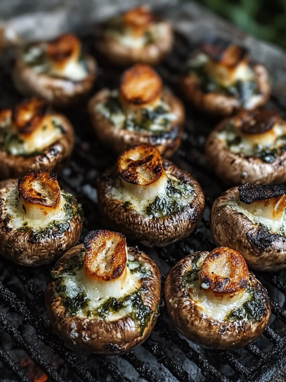 Gefüllte Champignons vom Grill: Cremig, köstlich und einfach! 3 Gefüllte Champignons vom Grill