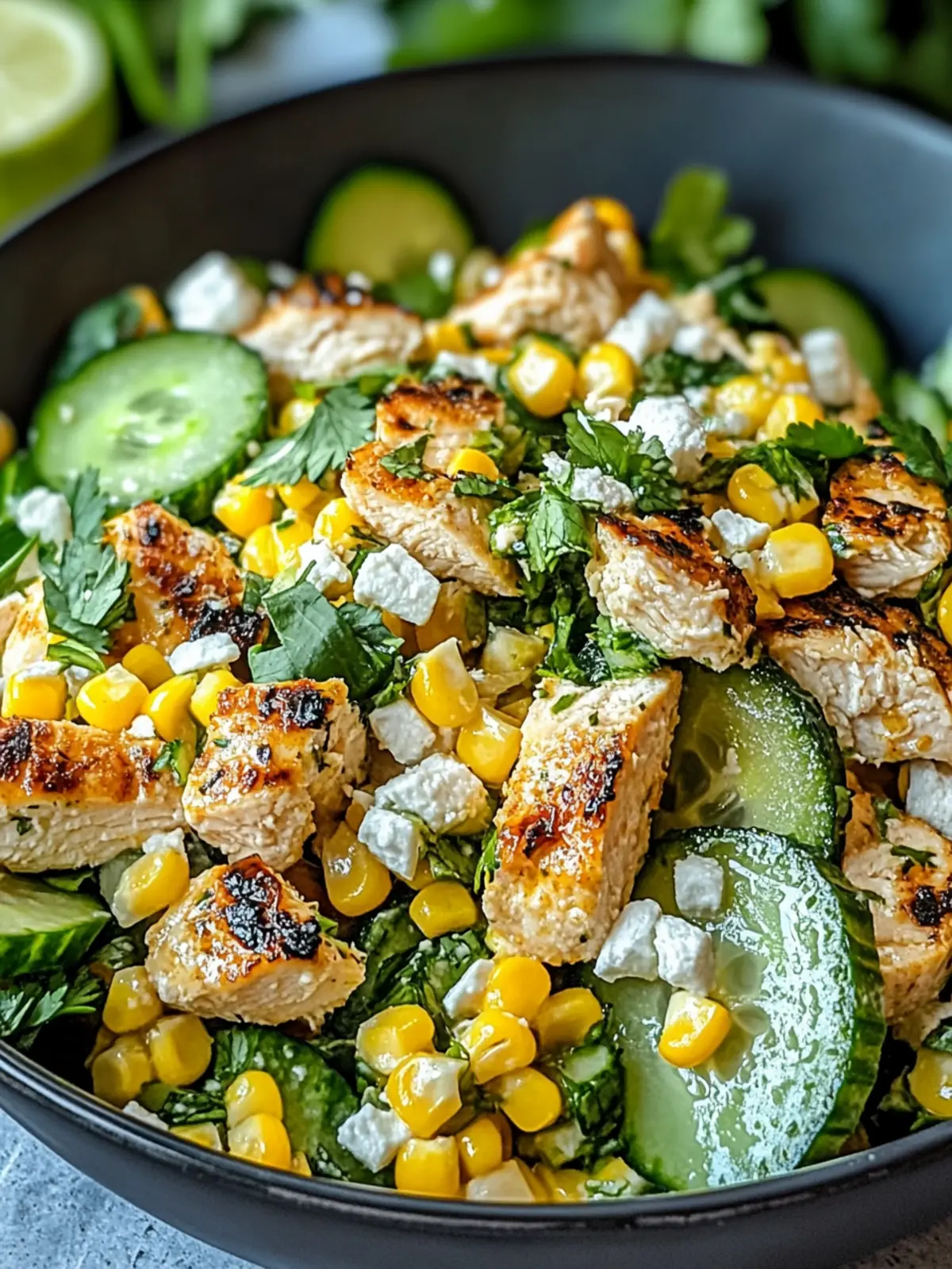 Gönn dir den Straßenmais cremigen Gurken-Hühnchen-Salat! 5 Straßenmais cremiger Gurken-Hühnchen-Salat