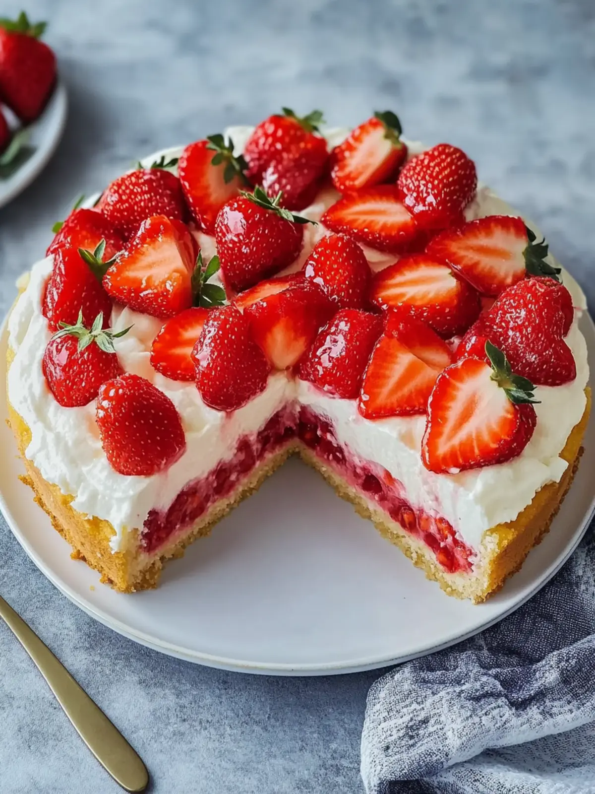Cremiger Erdbeer-Schmandkuchen: Ein fruchtiger Sommertraum 2 Cremiger Erdbeer-Schmandkuchen