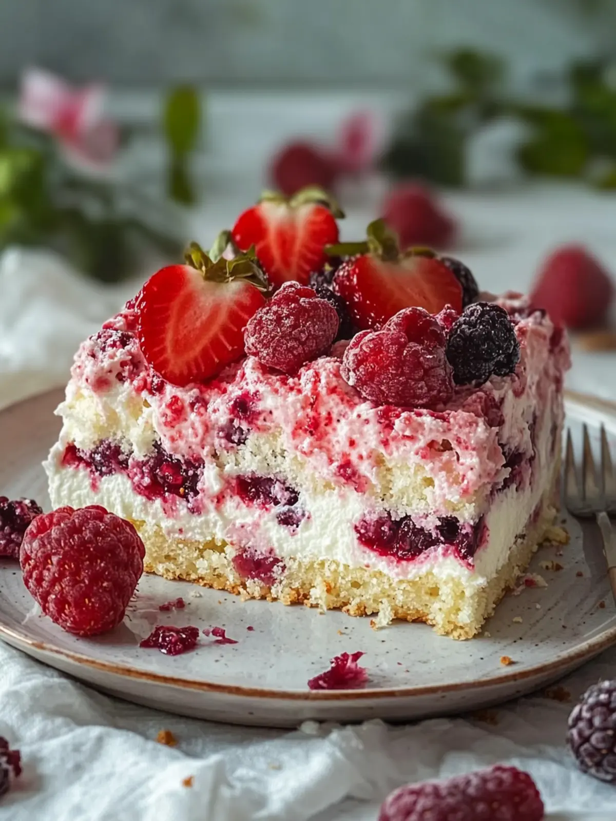 Erdbeere Stracciatella Kuchen – Sommersüßigkeit zum Verlieben 5 Erdbeere Stracciatella Kuchen
