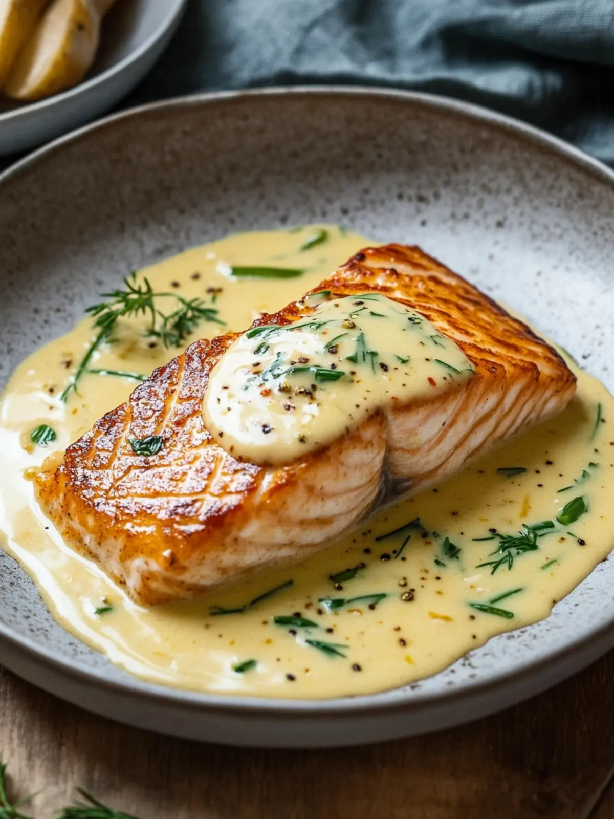 Lachs in cremiger Sauce mit getrockneten Tomaten schnell zubereiten 2 Lachs in cremiger Sauce mit getrockneten Tomaten