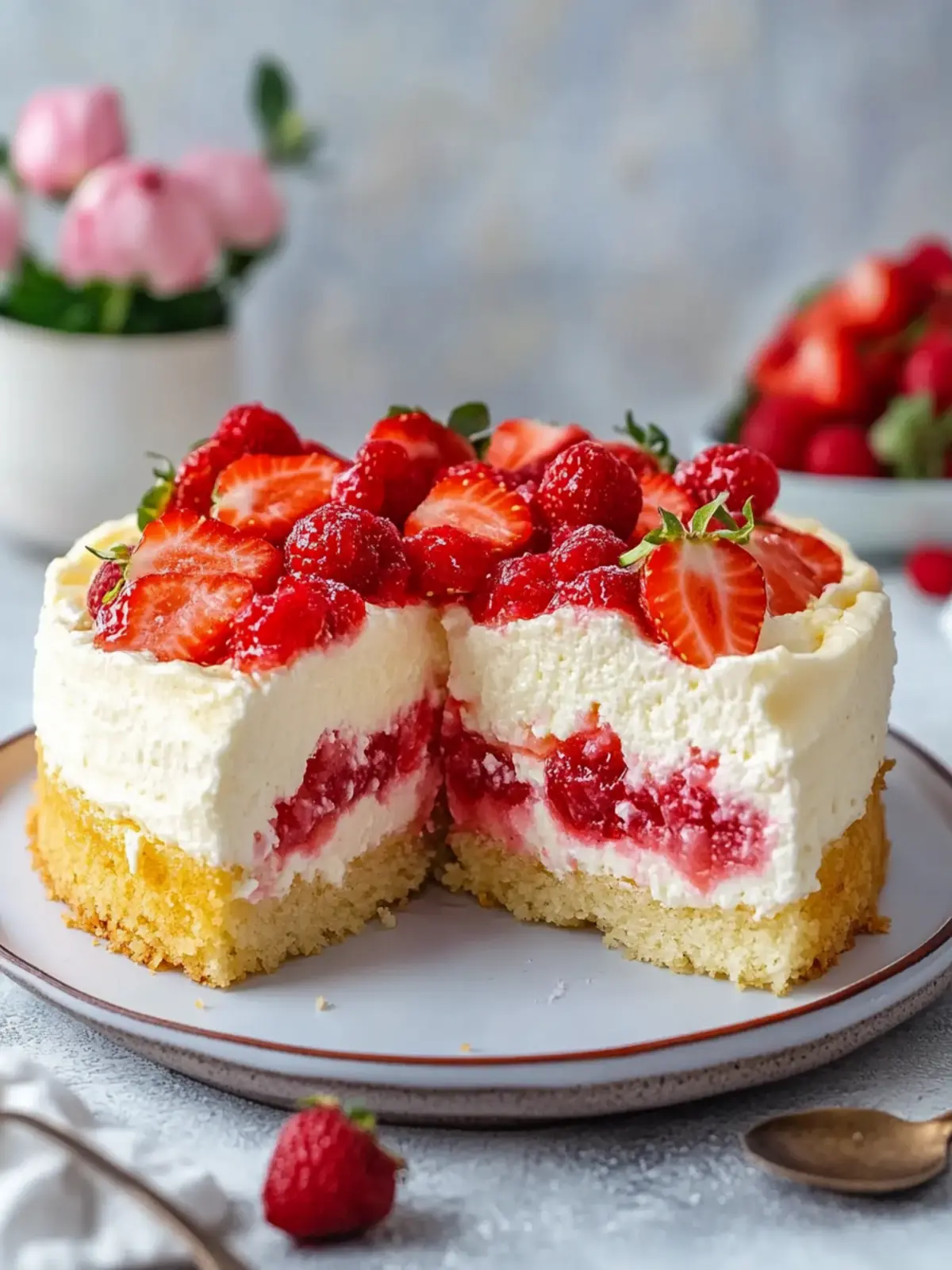 Cremiger Erdbeer-Schmandkuchen: Ein fruchtiger Sommertraum 3 Cremiger Erdbeer-Schmandkuchen