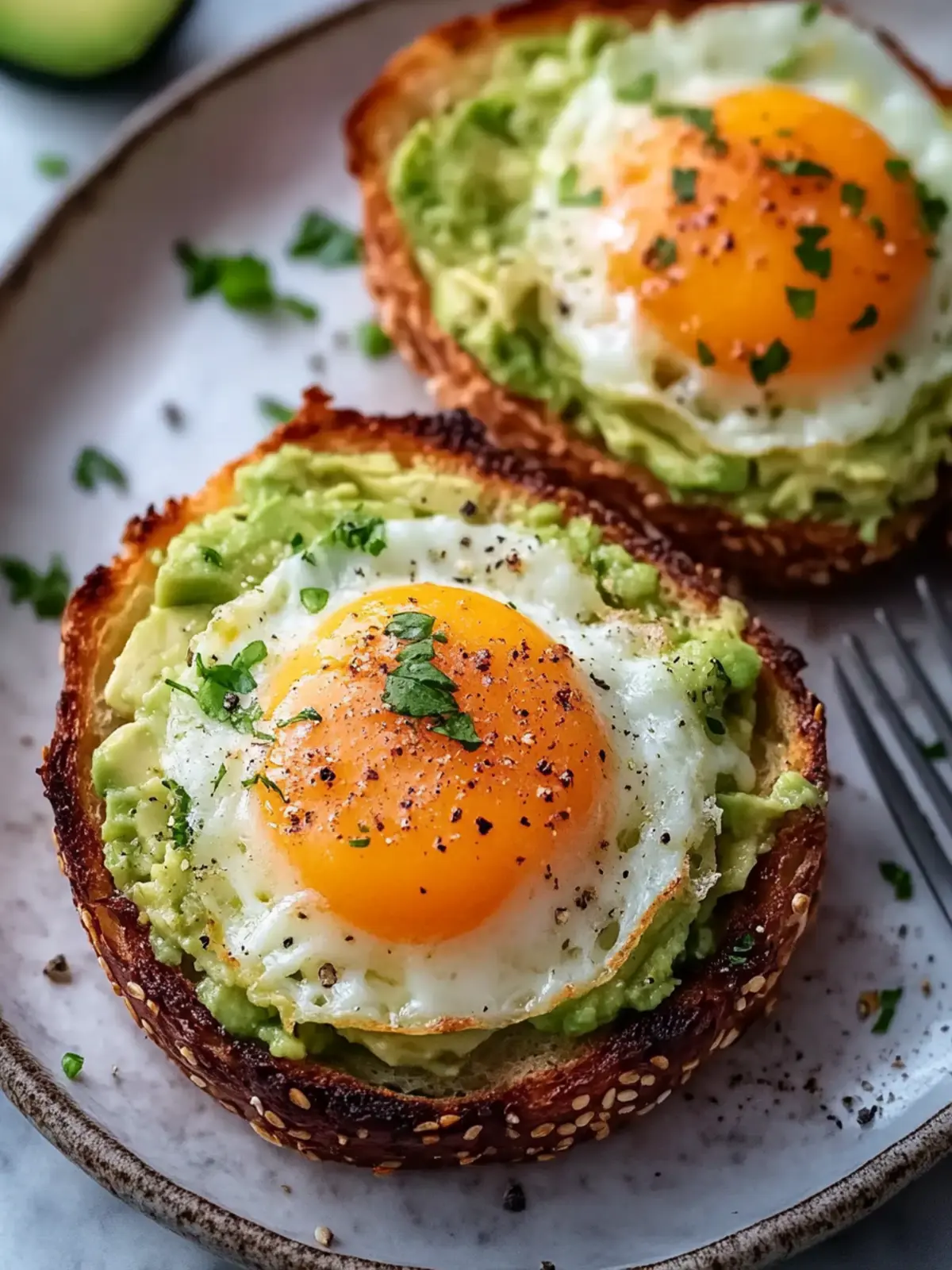 Knusprige Avocado-Ei-Toast und Hashbrown-Tassen für den Kickstart 4 Avocado-Ei-Toast und Hashbrown-Tassen