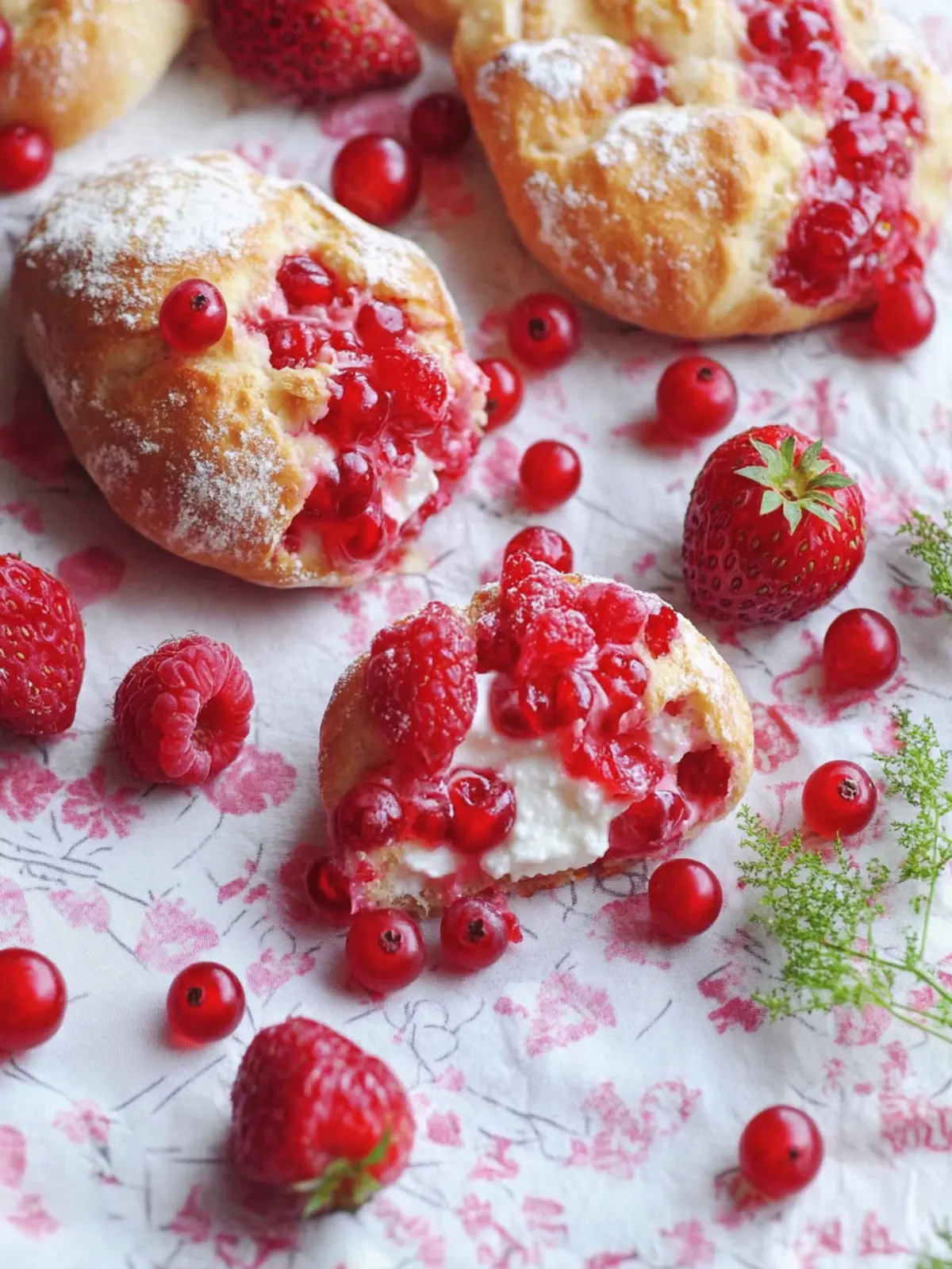 Schnelle Johannisbeeren-Quark-Brötchen für frische Genussmomente 4 Johannisbeeren-Quark-Brötchen