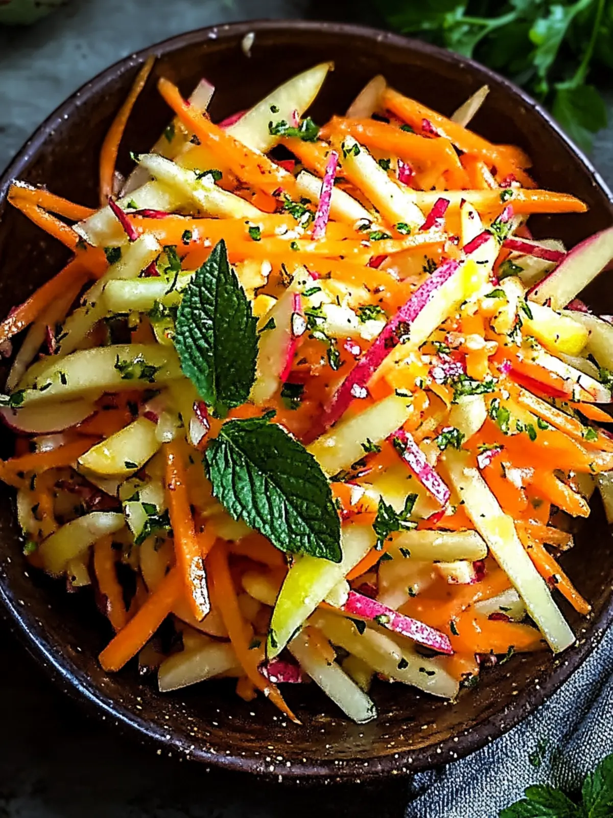 Kohlrabi-Karotten-Apfel-Salat – Frisch, gesund und köstlich 3 Kohlrabi-Karotten-Apfel-Salat