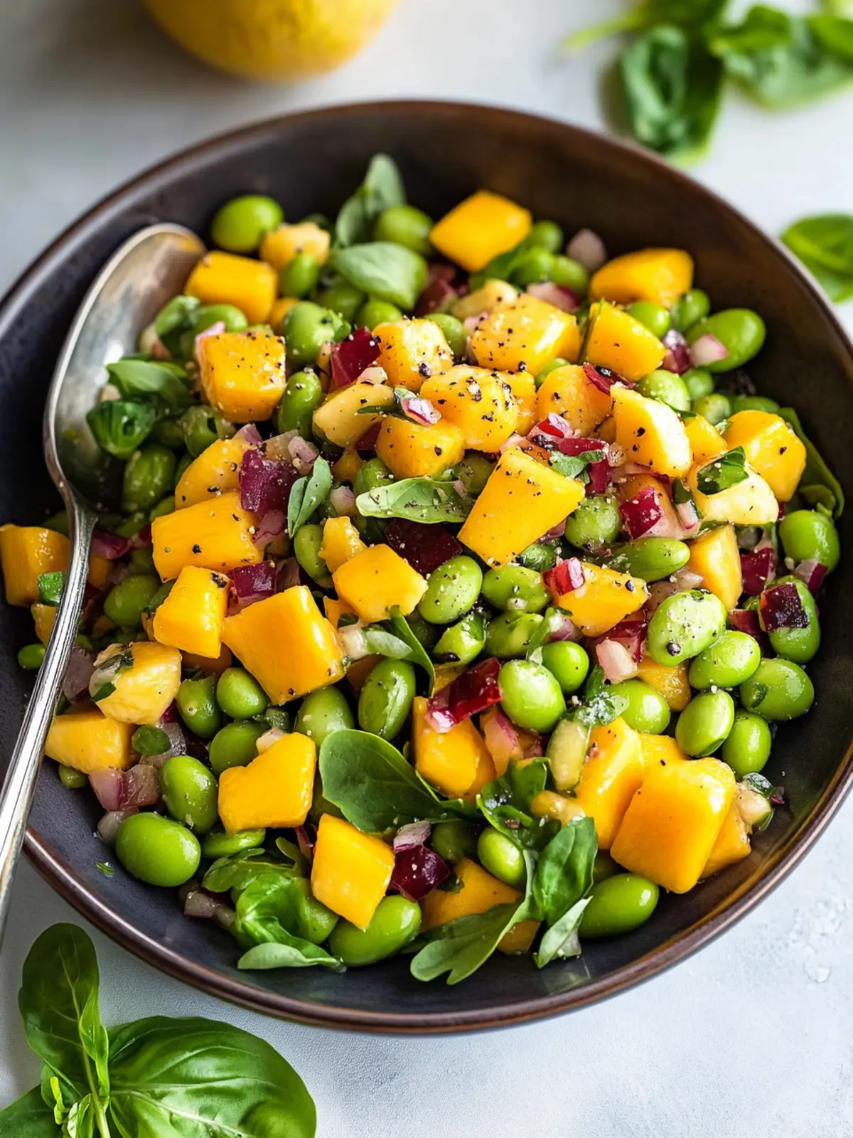Edamame-Mango-Salat: Frisch, gesund und voller Geschmack 2 Edamame-Mango-Salat