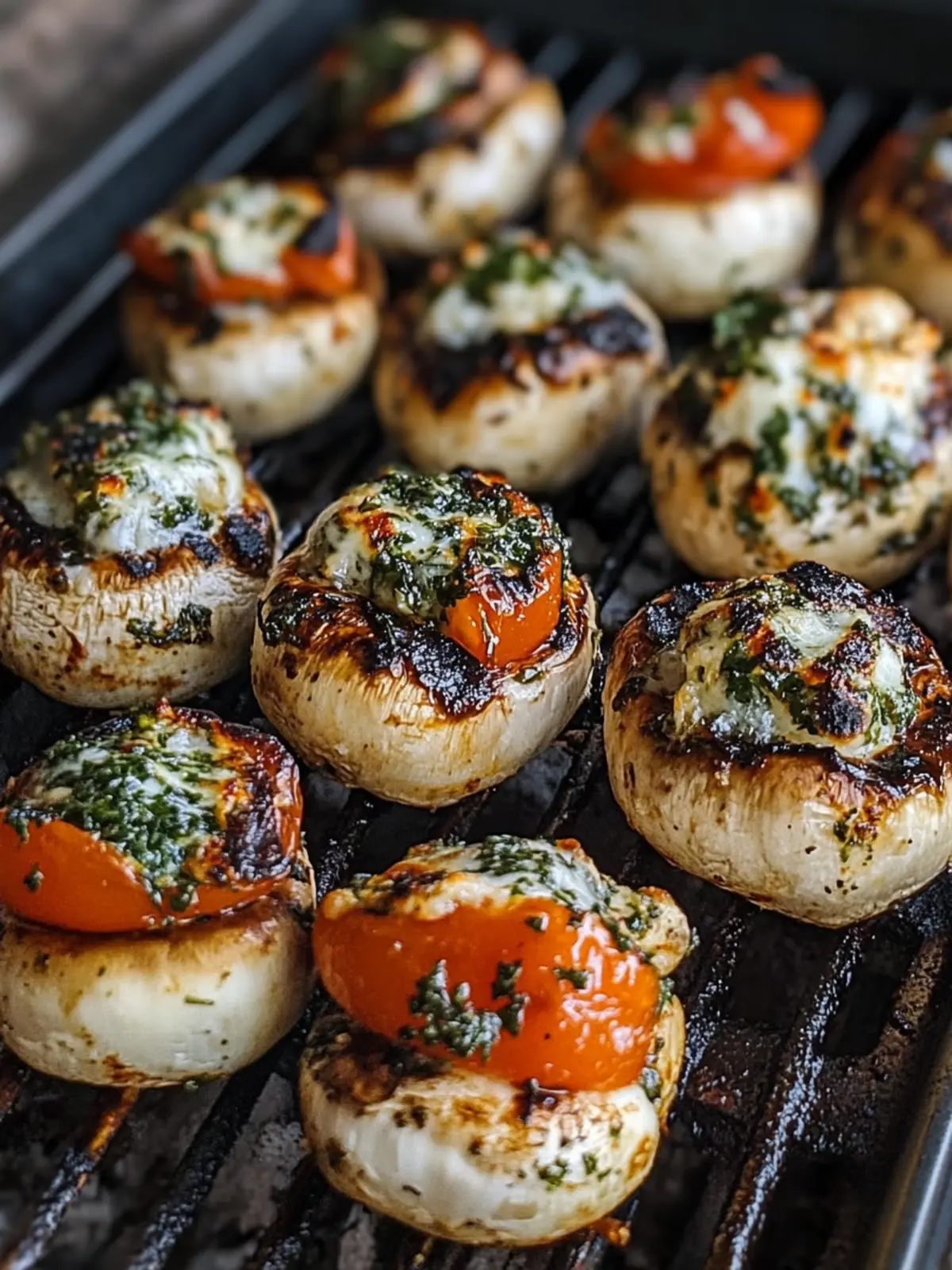 Gefüllte Champignons vom Grill: Cremig, köstlich und einfach! 5 Gefüllte Champignons vom Grill
