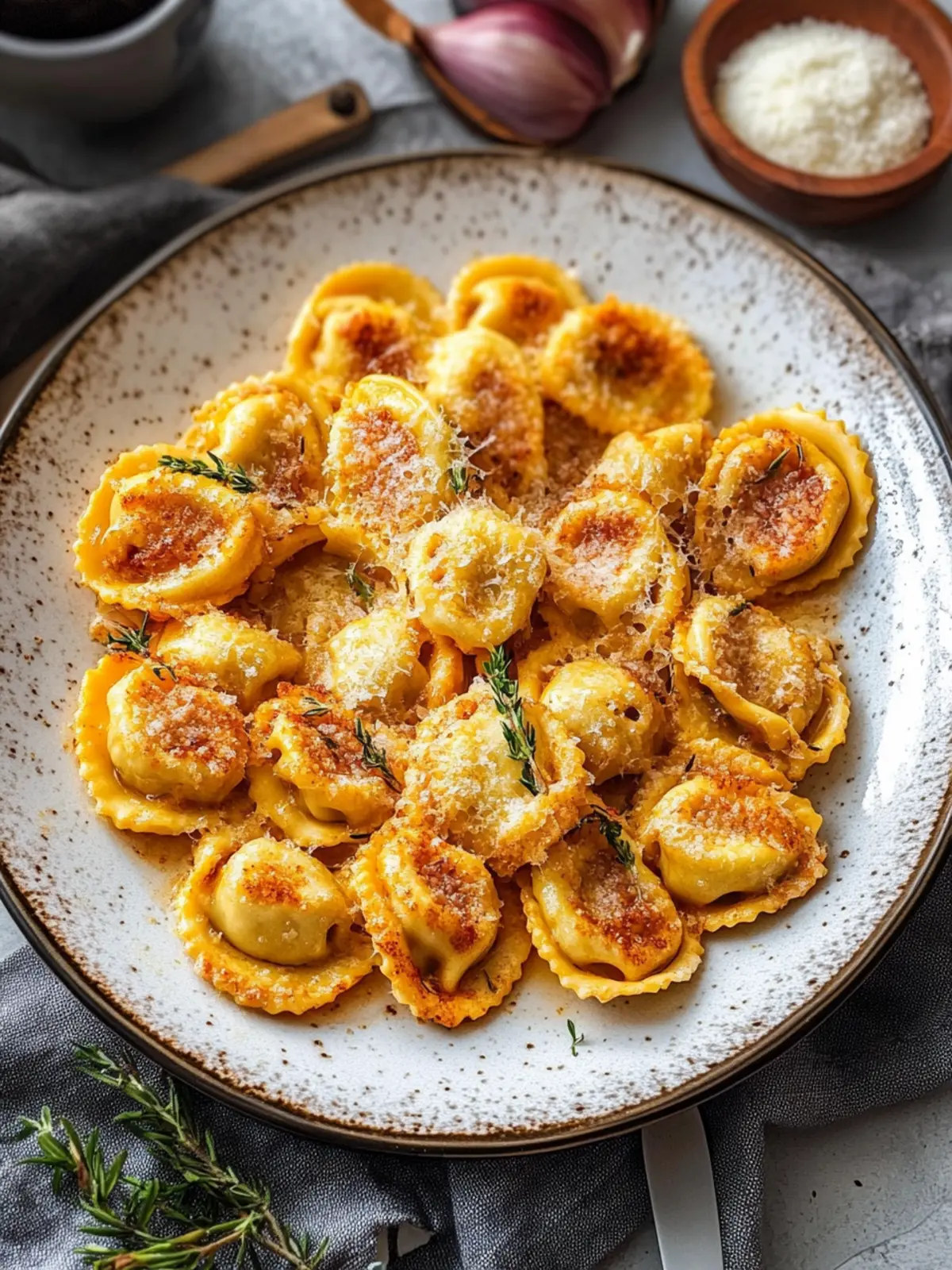 Krosse Parmesan Tortellini mit Käsefüllung in 20 Minuten 3 Crispy Parmesan Tortellini with Cheese Filling