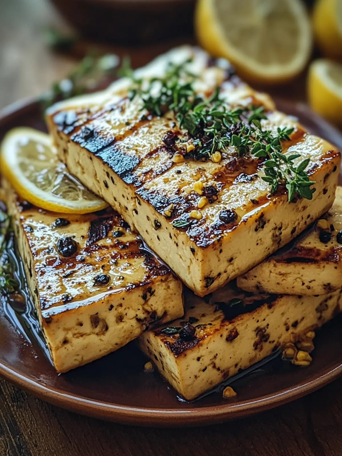 Griechischer gegrillter Tofu mit Zitrone und Thymian – Gesund genießen 3 Griechischer gegrillter Tofu mit Zitrone und Thymian