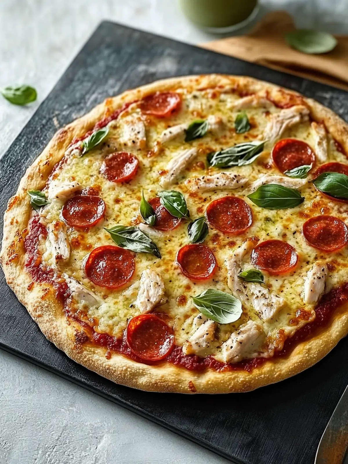 Hähnchenkrustenpizza: Niedrig Kohlenhydrate, Hoch Protein Genuss 3 Hähnchenkrustenpizza niedrig Kohlenhydrate hoch Protein